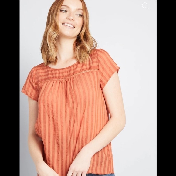 NWT Mod Cloth Boxy Linen Blend Blouse - Picture 6 of 16